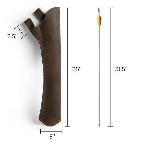 Leather Hip Quiver for Arrows, Hunting Quiver Arrow Holder, Archery Quivers Holder, Best Compound Bow Arrow Quiver for Recurve Bow, Youth Adult Back Quiver, Durable Design for Archery Crossbow Quiver