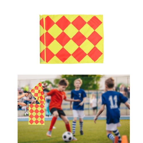 Aymzbd Soccer Flag Referee Equipment Replacement Versatile Football Field Corner Flag 44 Cmx34 cm for Practice Amateur Game Indoor