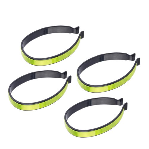 Laikoutd 4Pcs Reflective Trouser Clip for Biking Reflective Cycling Pant Clip Pants Clip with Reflective Strap for Night Riding