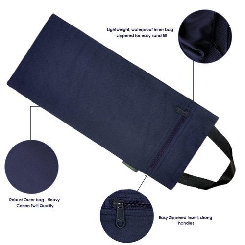 Yogalatest Yoga Sand Bag, Cotton Unfilled for Yogas, Weights and Resistance Training, Portable Fillable Weightlifting Sandbag, Tree lof Life Print - Galaxy Blue