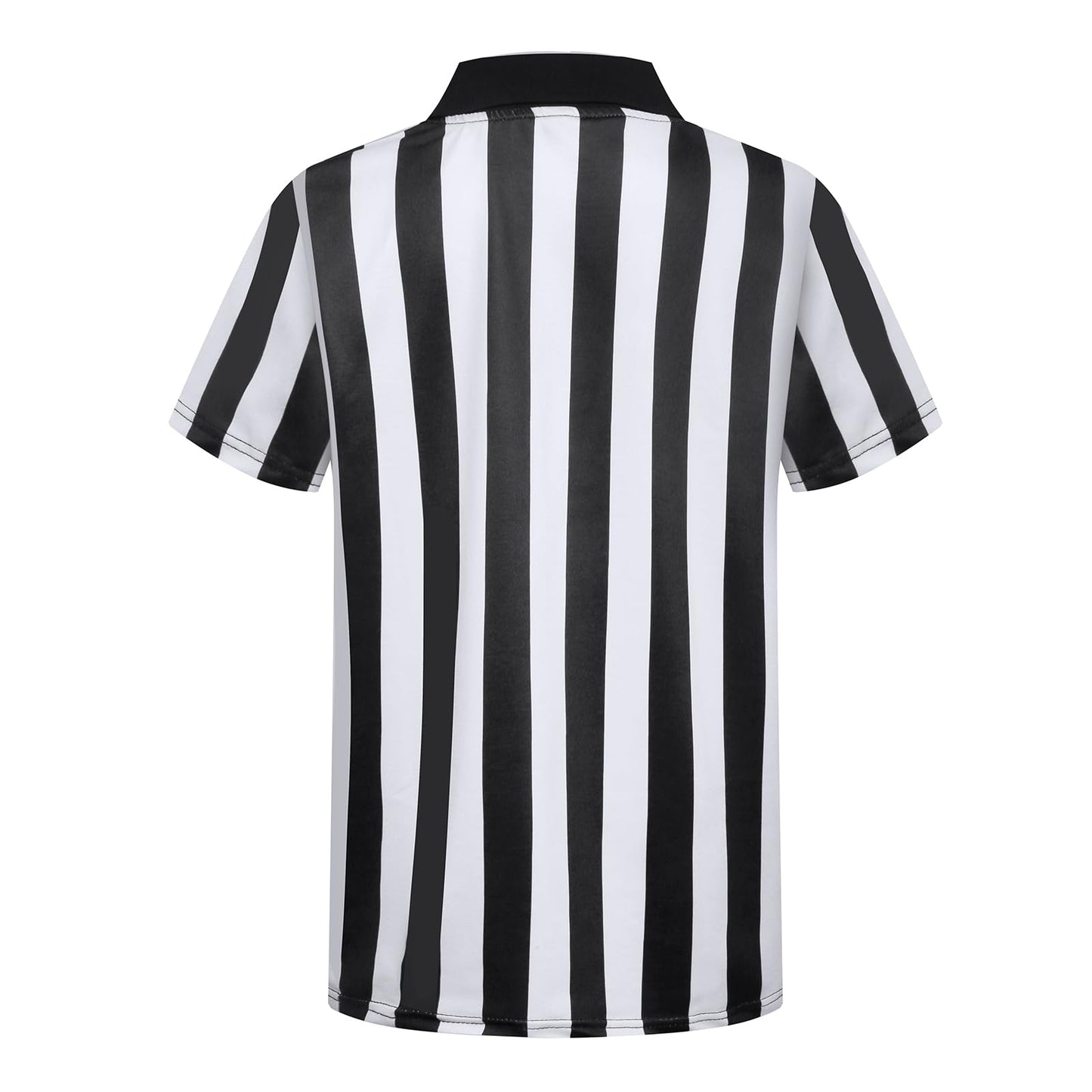 Referee Shirt Costume Kids Football Basketball Official Umpire Jersey Black White Stripe Pro Ref Uniform Short Sleeve