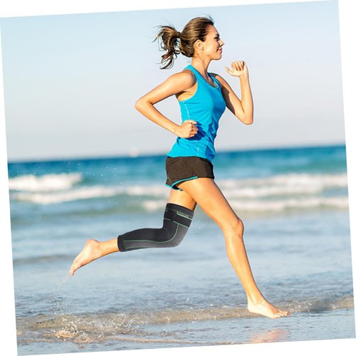 GOOHOCHY Multi Function Nylon Knee Sleeve Breathable for Fitness Non Slip Compression Support for Running Basketball Cycling and More