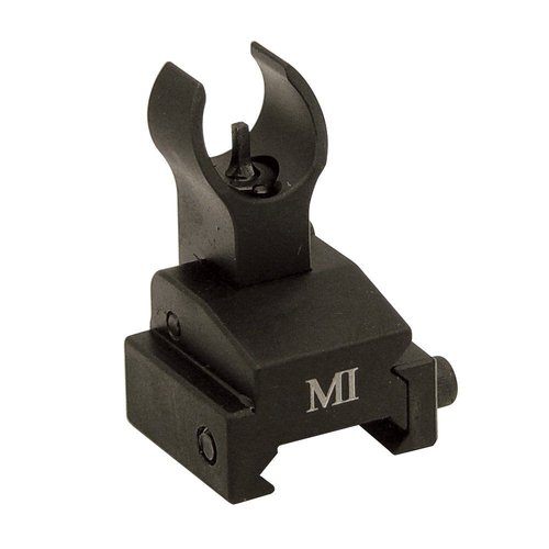 Midwest Industries Flip-Up Front Sight Gas Block, Rail Mounted Black
