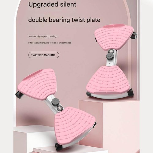 Flexforge Pilates Twister,Core Trainer - Full Body Workout Waist Twisting Machine,With Resistance Bands For Women Men Small Fitness Ab Workout Equipment (Pink)