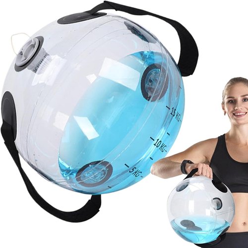QAOlDH Aqua Bags for Workout,Heavy Bag Aqua Ball,Fitness Weight Ball,Adjustable Aqua Training Ball,Water-Filled Exercise Bag,Portable Workout Equipment with Handle for Muscle Exercise