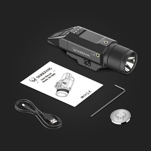 DARKFANG Compact Green Laser Light Combo 1500 Lumen for Shotgun/Rifle Light with Momentary/Strobe Function for 1913 Picatinny Rail