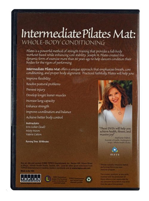 Topics Entertainment Set of 2 Yoga Training DVD - Beginning Pilates Mat: Core Essentials + Intermediate Pilates Mat: Whole Body Conditioning