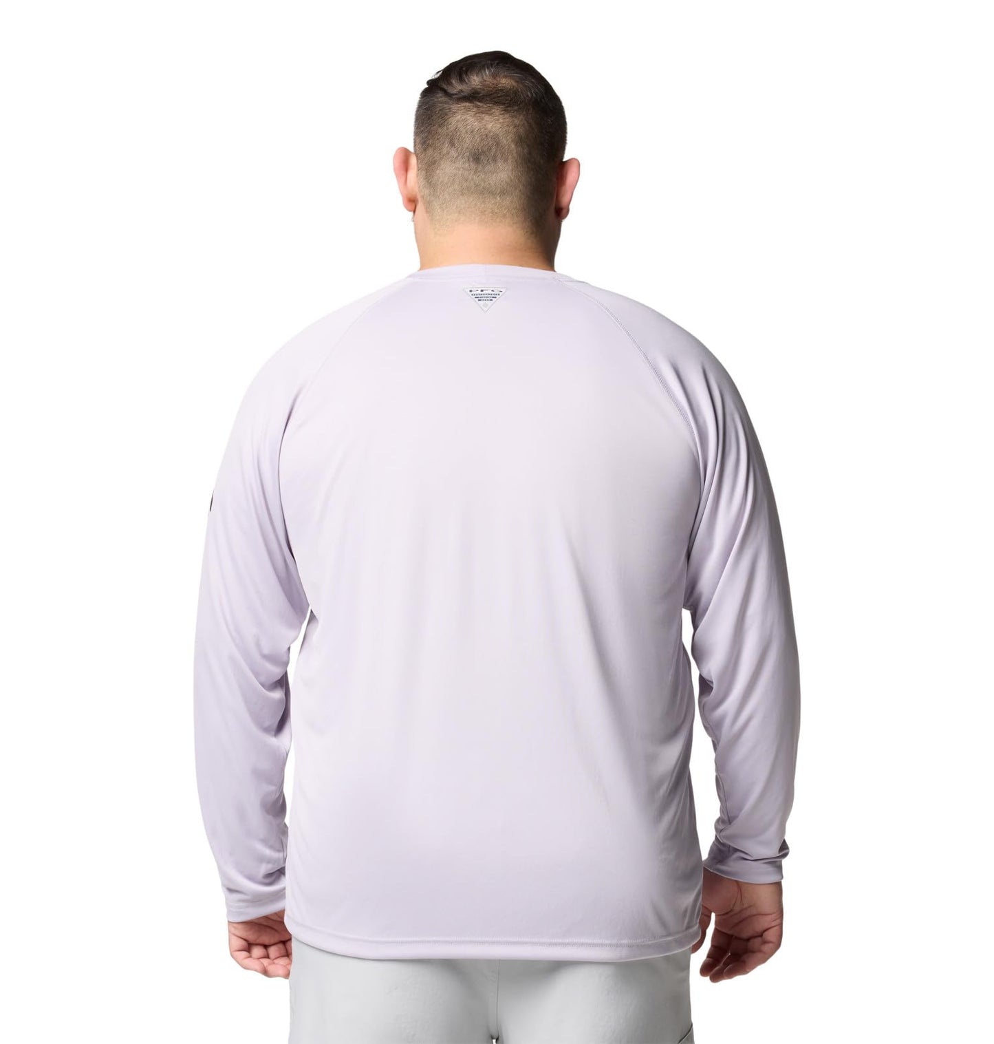 Columbia Men's PFG Terminal Tackle Long Sleeve Fishing Shirt, Lavender Pearl/Black Logo, X-Small