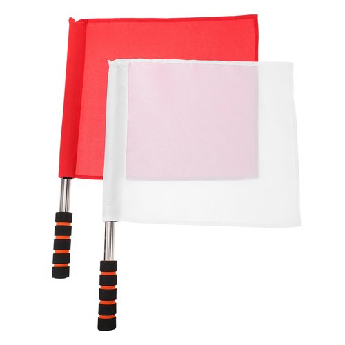 GANAZONO 2pcs Volleyball Flags Line Judge Lightweight Red Referee Signal Flags for Volleyball Soccer Track and Field