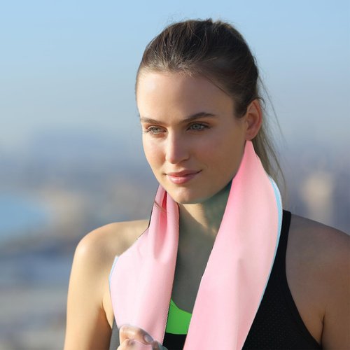 LERAO Gym Towels for Women,Workout Towels Quick Dry Towel,Yoga Towel for Hot Yoga Non Slip,Sweat Towel for Gym(2pcs,Pink)