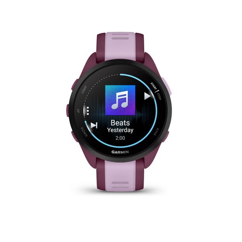 Garmin Forerunner 165 Music GPS Running Smartwatch, Fitness Tracker Smart Watch for Men and Women Bundle with Accessories - Berry/Lilac