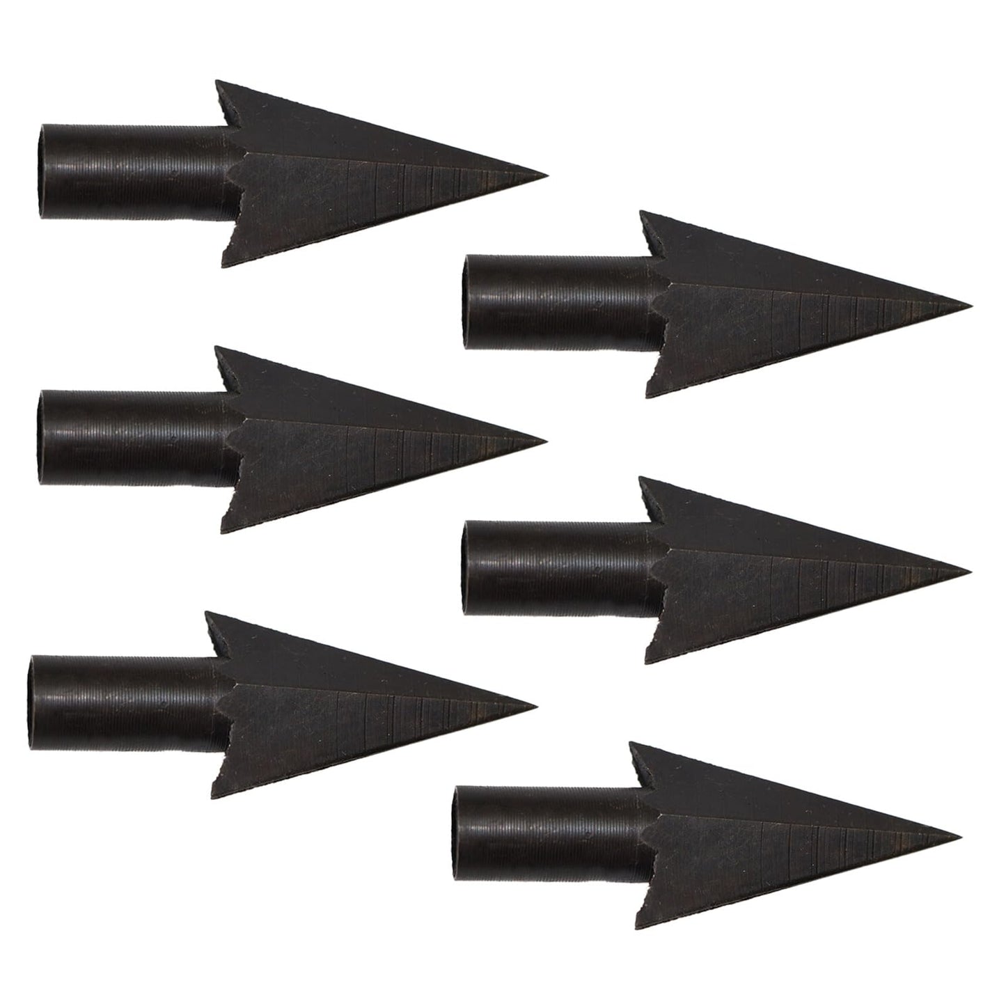 Kangnice 6Pcs Tip Broadheads Traditional Metal Archerys Arrowheads Head Point Tip for Wood and