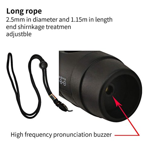 ZHT Electronic Whistles for Referees with USB Charging, 3 Tone High Volume Emergency Whistle for Coaches Teacher, Outdoor Safety Whistles with Lanyard- Black Color