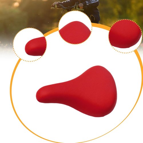 YIJU Kids Bicycle Saddle Waterproof Wear Resistant Comfortable for Children Bikes Universal Bicycle Seat Kids Bike Saddle, Red