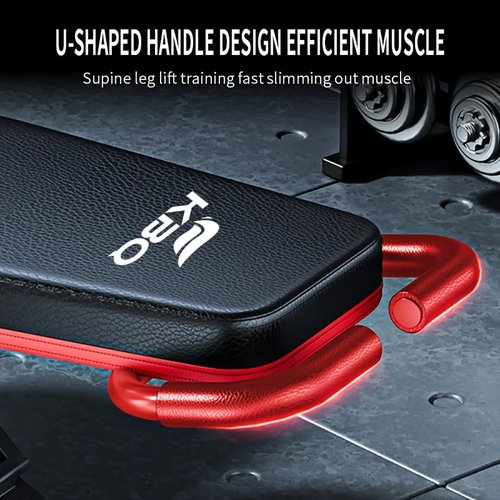Adjustable Roman Chair for Home Gym – Foldable Back Extension Bench for Core, Hip & Lower Back Workout – Multi-Functional Hyperextension Bench with Tension Rope for Full-Body Exercise