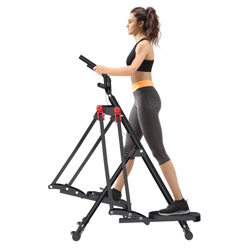 FovemiG Air Walk Elliptical Glider Machine,Ellipse Home Cross-Training Arm/Leg Cardio Workout Machine for Senior & Adult,Side Sway Action 360 Motion Full-Body Exerciser for Home Gym