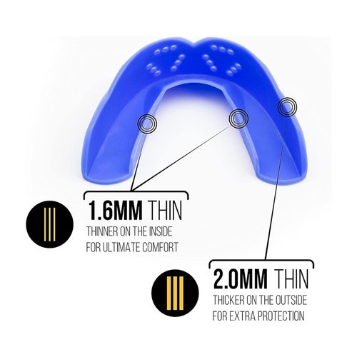 SISU 3D Mouthguard, Snow White - 2.0mm Thin - for Athletes Over 5’ Tall - Pre-Formed for Custom-Molded Fit - Remoldable Up to 20 Times - Non Toxic