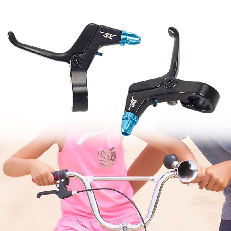 Kids Bike Brake Levers 1 Pair Adjustable Aluminum Lightweight Handbrake (Variation: Black Blue)