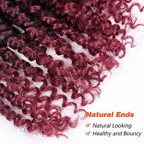 Passion Twist Crochet Hair 18inch 6packs Pre-Twisted Synthetic Long Curls 12 Roots Braiding Hair Extensions For Women (18 inch, TBUG)