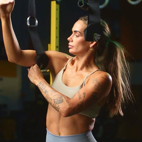 AbSling 2.0 – Premium Hanging Suspension Trainer for Core & Upper Body Strength Training | Heavy-Duty Gym-Grade Ab Slings for Hanging Leg Raises, Abdominal Workouts & Six-Pack Sculpting | Cutting-Edge Two-Pulley Training System Makes Strengthening Easier