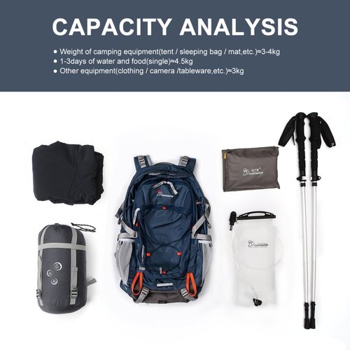MOUNTAINTOP 40L Hiking Backpack,Lightweight Travel Backpack for Men Women Outdoor Backpacking, Camping