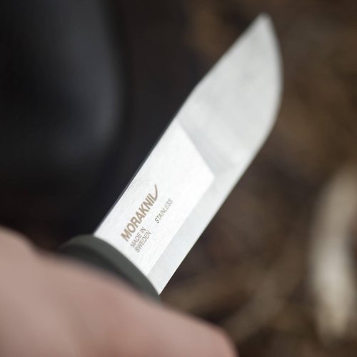 Morakniv Kansbol Stainless Steel Fixed-Blade Survival Knife With Sheath, Military Green, 4.3 Inch
