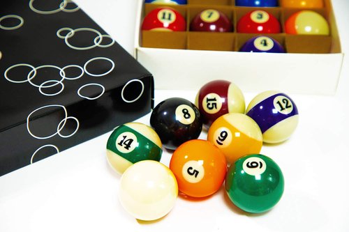 YDDS Billiard Balls Set 2-1/4" Regulation Size Pool Table Balls for Replacement (16 Resin Balls)