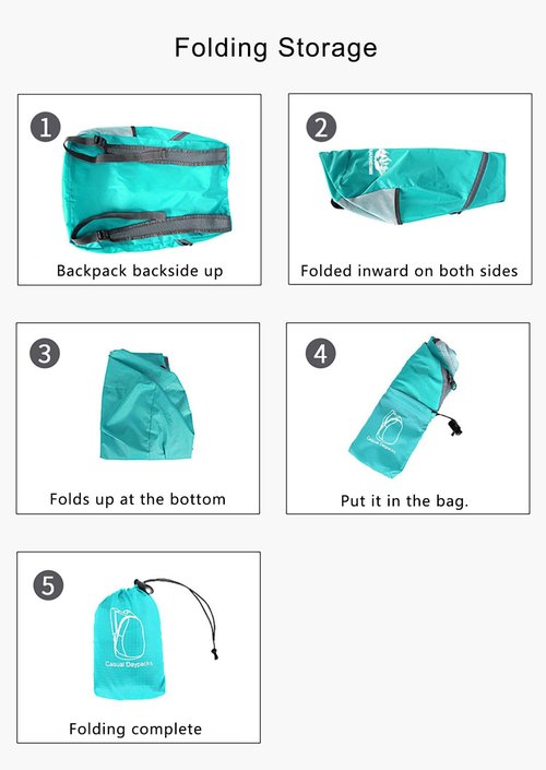 Lightweight Foldable Waterproof Backpack For Men Women Outdoor Sports Travel Leisure Bag Hiking Small Daypack 20L (DarkBlue)