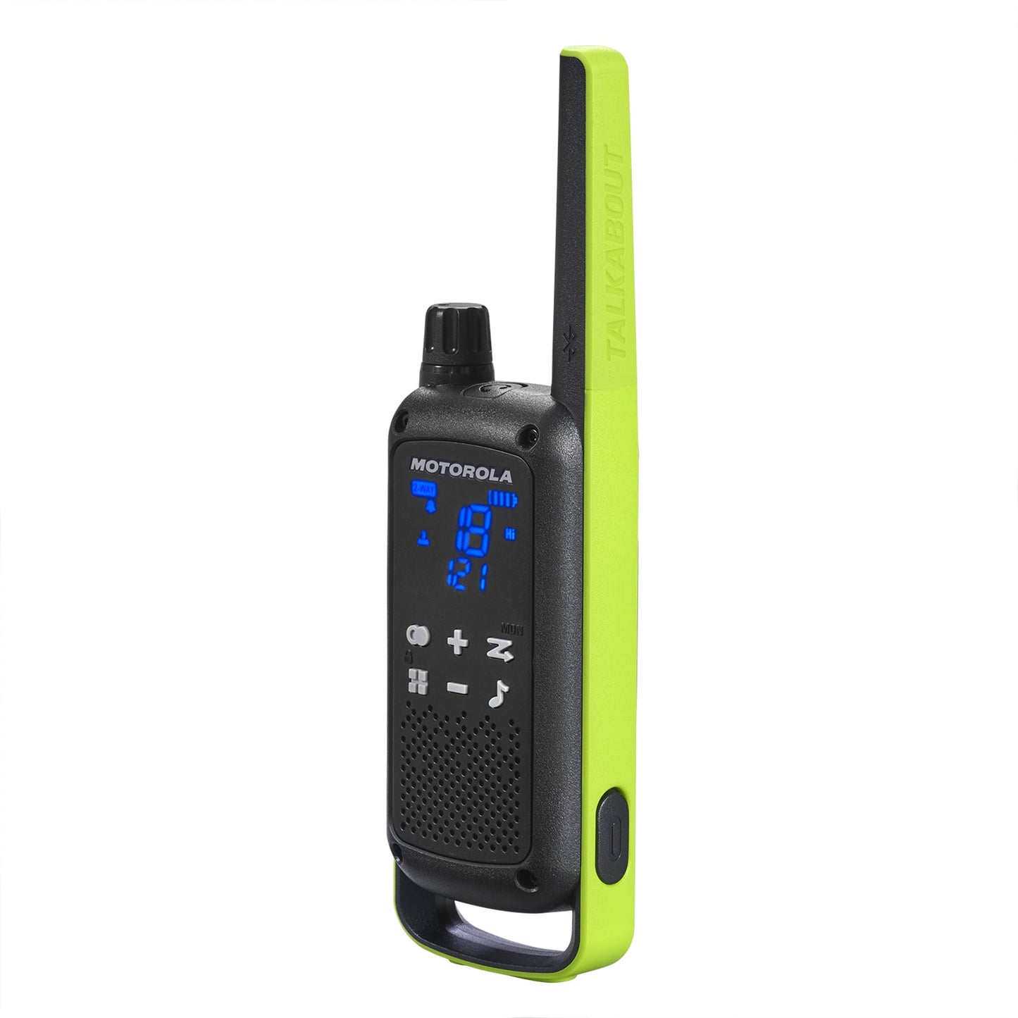 Motorola Solutions T803 Waterproof IP54 Two Way Radio Walkie Talkie 35 mi. Bluetooth w/Charging Dock 2-Pack (Lime Green)