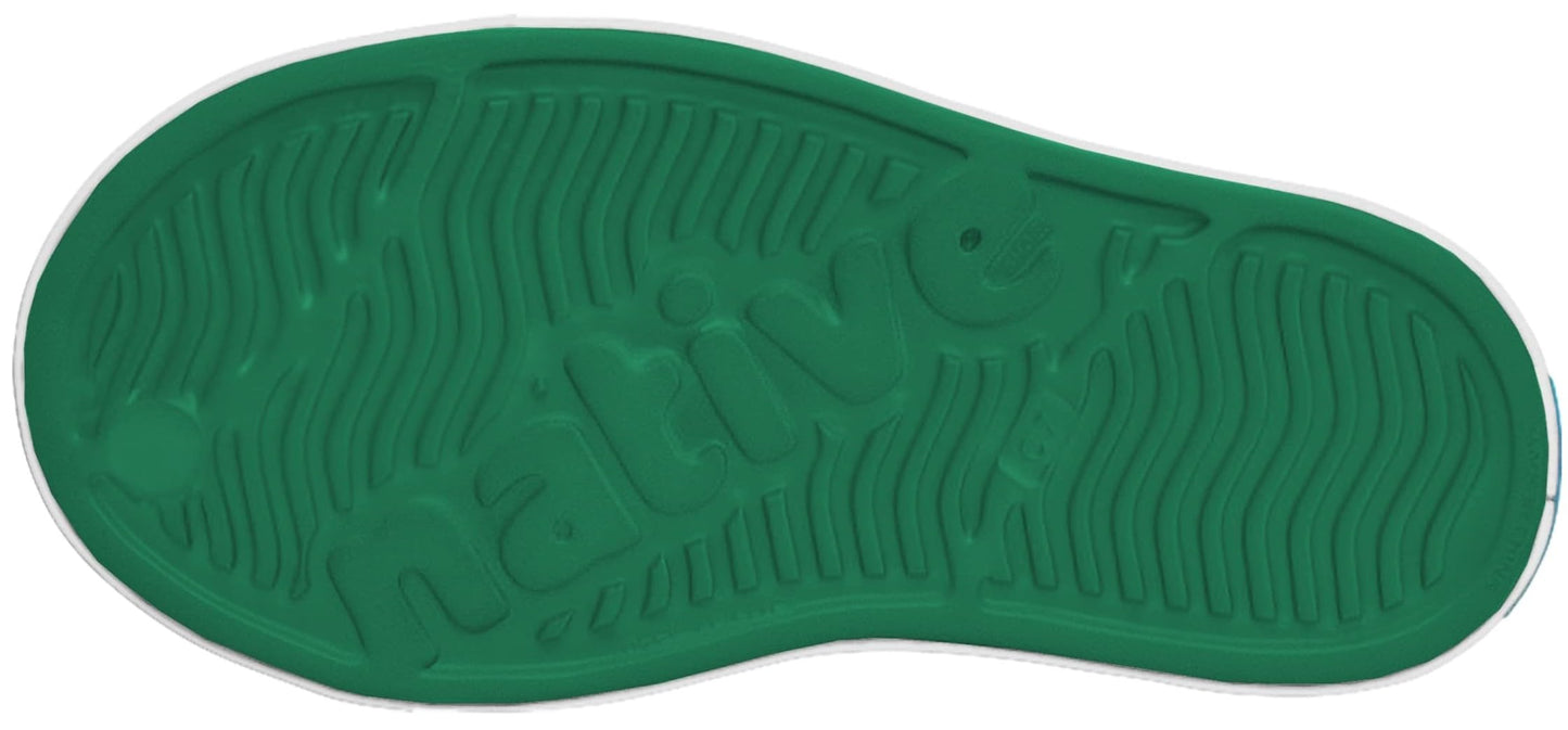 Native Shoes Unisex-Kids Jefferson Sneakers, Hunter Green/Shell White, 12 Little Kid