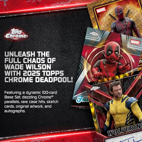 2025 Deadpool Chrome Trading Card Box - Collectible Comic & Movie Set