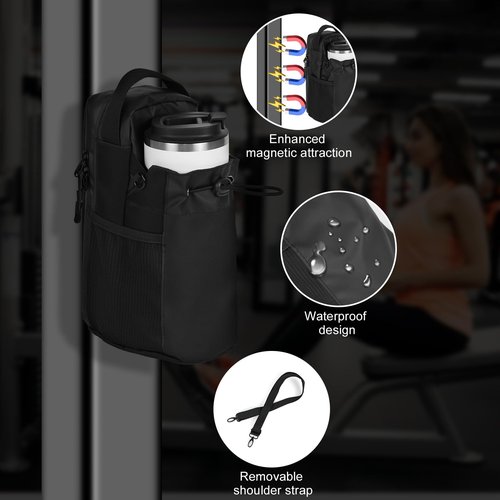 LapinHani Magnetic Gym Bag, Magnetic Gym Bag for Men and Women, Gym Crossbody Bag for Gym, Hiking, Sports and Outdoor Activities