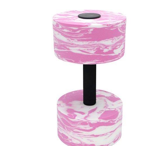Aymzbd Water Dumbbell Workout Portable Professional Pool Resistance Foam Barbell Water Aerobic Equipment for Women Men, Pink White