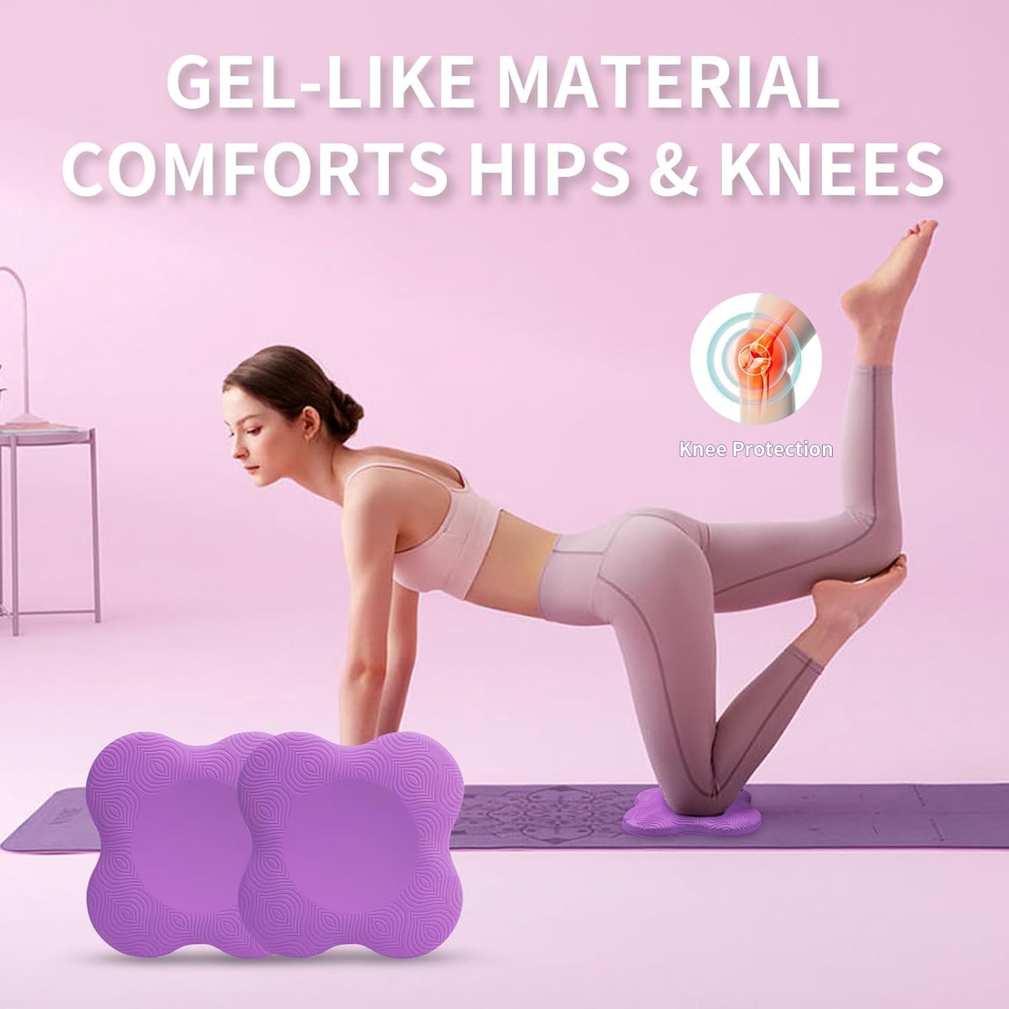 2 packs Yoga Knee Pad Cushion Extra Thick for Knees Elbows Wrist Hands Head Foam Pilates Kneeling pad Yoga Knee Cushion Thick Exercise Pads for Knees Elbows Wrist Hands Head Foam Pilates Kneeling pad，Support Foam Pads for Women and Men