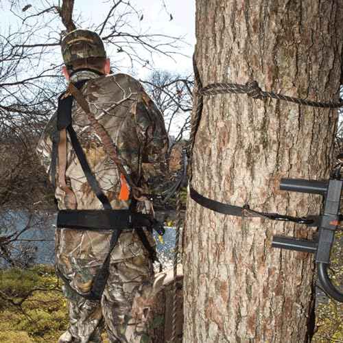 MUDDY Safeguard Youth Combo Safeguard Harness, Lineman's Rope, Tree Strap, Suspension Relief Strap, & Carabiner Super Light Easy-to-Use 360-degree Movement Outdoor Hunting Tree Climbing Gear