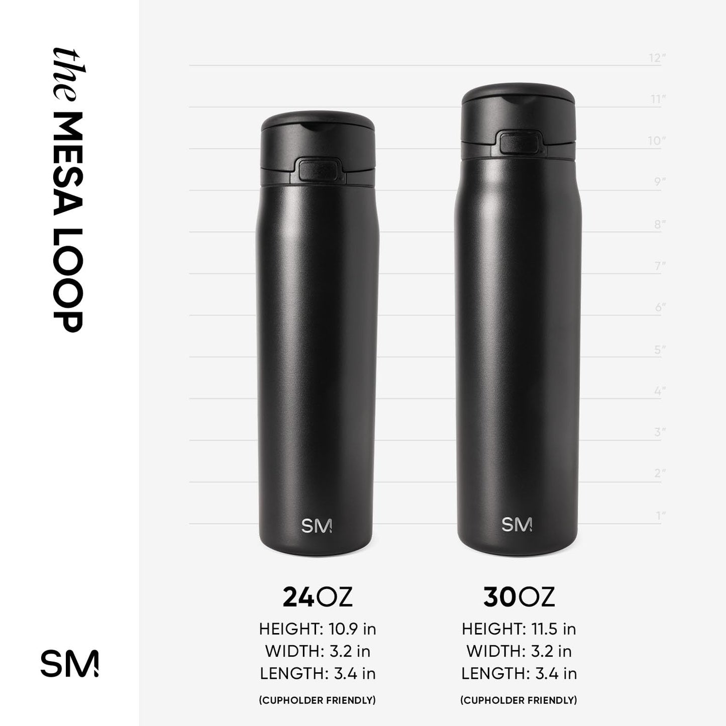 Simple Modern Mesa Loop Water Bottle with Covered Straw and Handle | 30oz Cup Holder Friendly Insulated Stainless Steel Bottles for Travel, Sports and School | Coconut Pearl