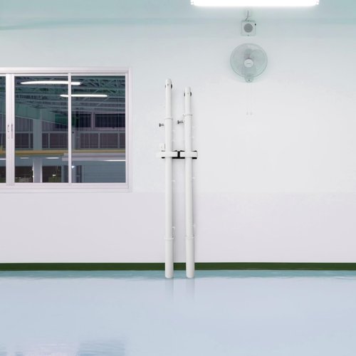 Shimeyao Indoor Volleyball Poles Wall Rack Vertical Upright Storage Bracket for Volleyball Badminton and Tennis
