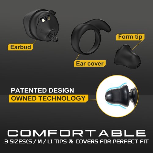 EARMOR Shooting Ear Protection, NRR 30dB Bluetooth 5.4 Wireless Noise Cancelling Sound Amplification Electronic Hearing Protection for Tactical, Hunting, Gun Range M20T PRO