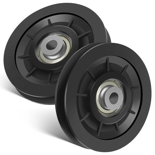 Mipcase 2pcs Heavy-Duty Nylon Bearing Pulley Wheel Replacement for Cable Pulley Systems Smooth Equipment Accessory for Gym Workouts
