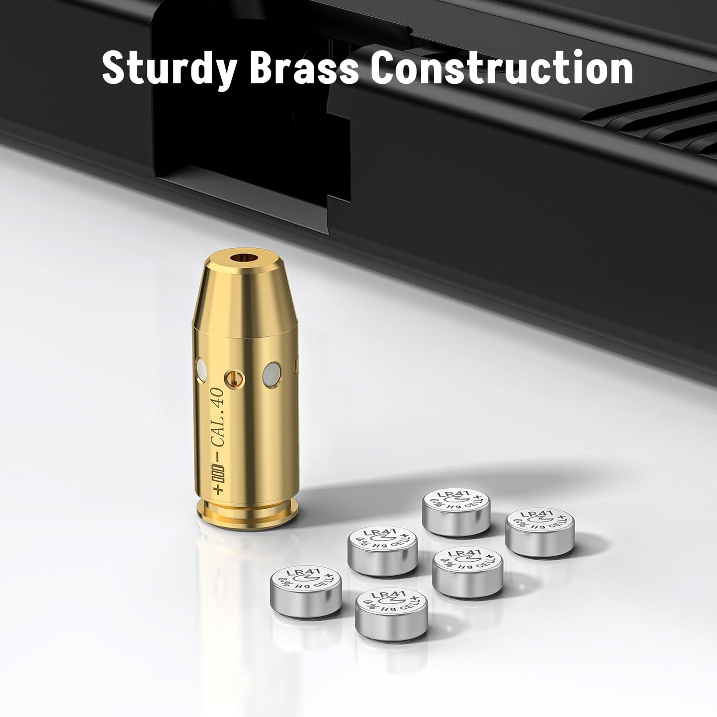 MidTen .40 Bore Sight Red Laser Bore Sighting .40 Red Laser Boresighter Zeroing Laser Bore with 2 Sets of Batteries