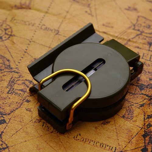 Waterproof Multifunctional 1pc Survival Compass - Portable ABS Material, No Battery Required - for Hiking, Camping, and Travel