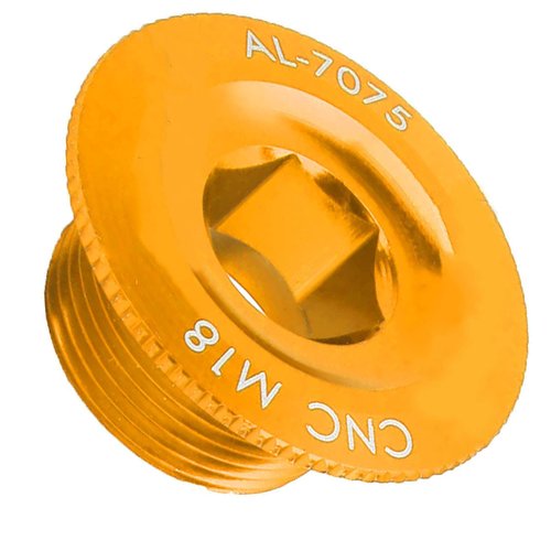 Xolsurg M18 Crank Cover Cap High Strength Aluminum Alloy Parts Hollow Integrated Crankset (M18 Gold)