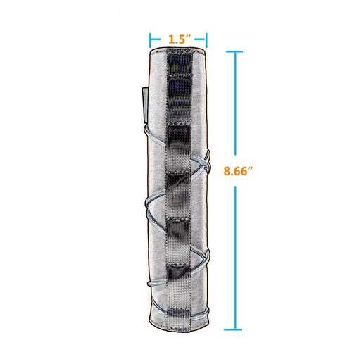 KRYDEX Tactical Airsoft Suppressor Cover 8.66 inch / 22cm (MCBK)