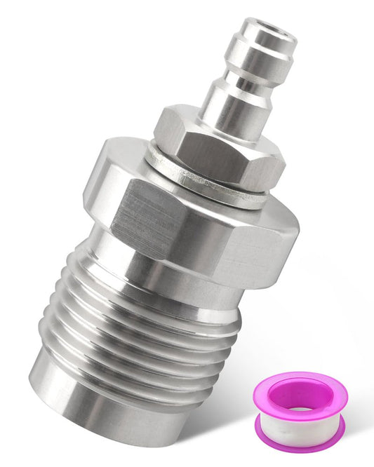 FurnyQuaint DIN Valve Scuba Adapter Paintball Scuba Fill Station with 8mm Quick Disconnect Fitting Stainless Steel Material with Seal Tape