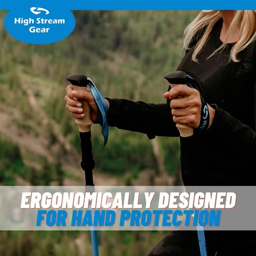 Walking Sticks for Women - 14.5" Foldable Hiking Poles for Backpacking, Exercising and Traveling, Set of 2 Aluminum Nordic Collapsible Trekking Poles (Light Blue, 100-120cm)