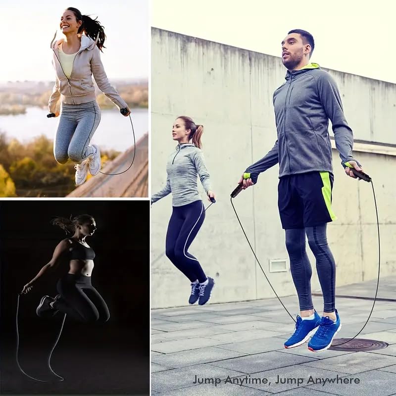 1PC Steel Wire Jump Rope for Fitness and Sports, Black