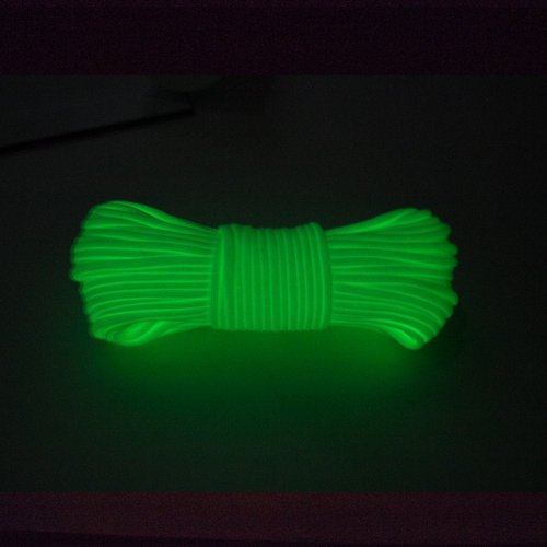 Glow in The Dark Zesty 550lb Paracord – 21 Strand Luminous Parachute Cord for Nighttime Outdoor Utility