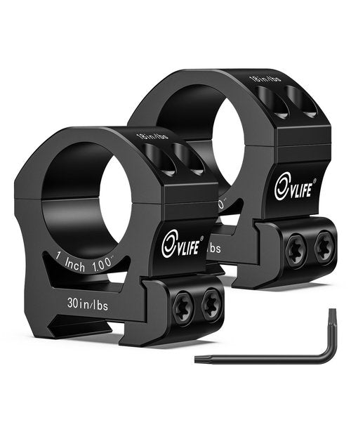 CVLIFE 1 inch Scope Rings Medium Profile Precision Mount - Compatible with Picatinny Rails - 20mm See Through Rifle Scope Mount - 2 Pieces