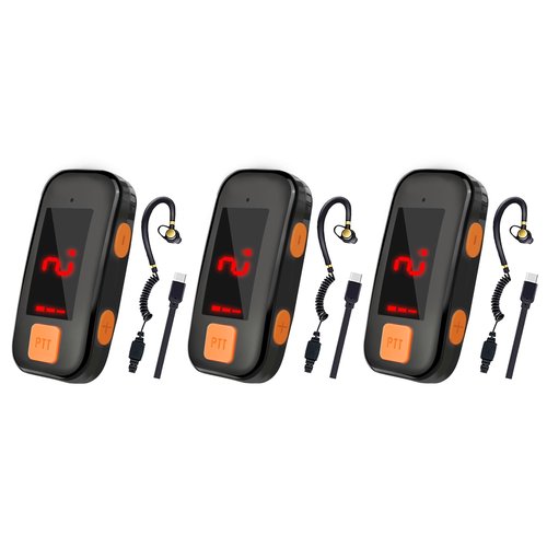 HAOO Waterproof Super Mini Walkie Talkies with 22 FRS Channels, LED Display Two Way Radio, Portable Walkie Talkies for Restaurant Outdoor Baseball Tourism Hospital, 3 Pack