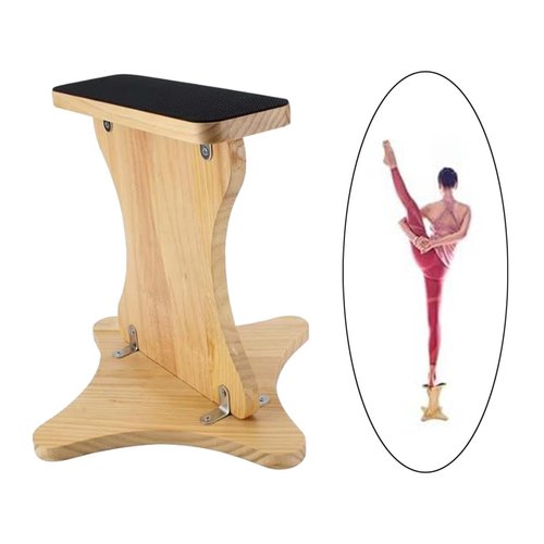 Vaveren Cheerleading Balance Trainer, Wooden Cheer Flyer Stand Accessory, Versatile Athletic Balance Board, Improve Balance Flexibility Trainer for Sports Home Gym Flexibility Core Strength